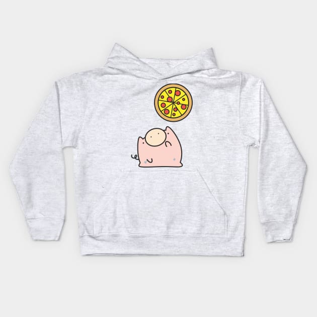 Pigpu Pizza'pu Kids Hoodie by funul